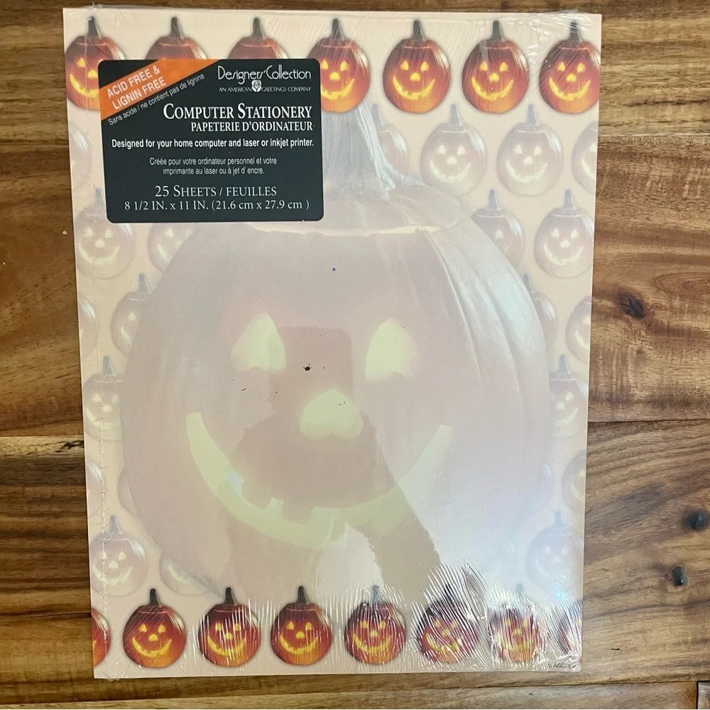 Vintage Designer Collection American Greetings Stationary Paper Pumpkins 50 ct - Picture 4 of 6